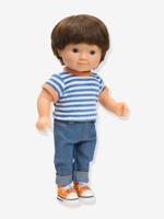 Prachtige 32 cm stylingpop DJECO jeansblauw - thumbnail