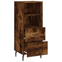 Dressoir 34,5x34x90 cm bewerkt hout gerookt eiken - thumbnail