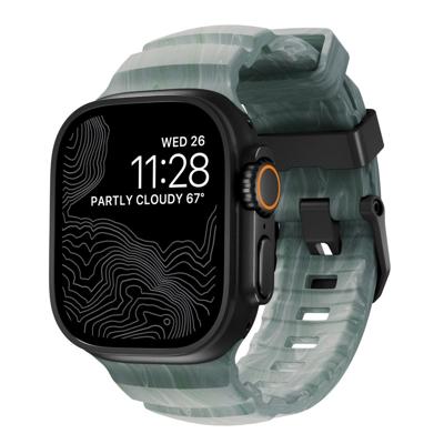Nomad Rocky Point Band Apple Watch (Ultra) 42mm / 44mm / 45mm / 46mm / 49mm Sierra Stone Connector Black