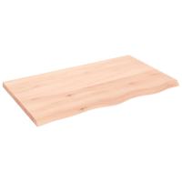 Tafelblad 100x60x(2-4) cm onbehandeld massief eikenhout - thumbnail