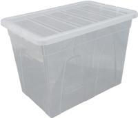 Whitefurze Spacemaster opbergdoos 64 liter, pak van 3 stuks, transparant - thumbnail