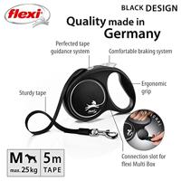 Flexi Black Design M 5 m Geel Hond Intrekbare riem - thumbnail