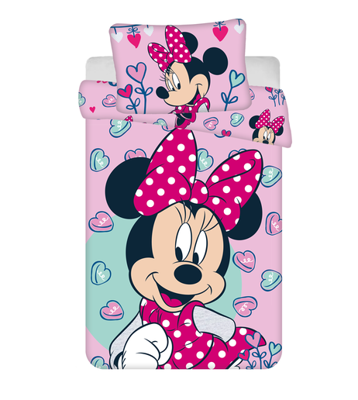 Disney Minnie Mouse peuterdekbedovertrek sweet- 100 x 135 cm - Katoen - roze