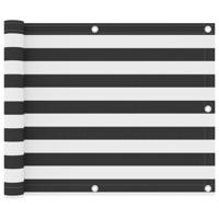 Balkonscherm 75x400 cm oxford stof antraciet en wit - thumbnail