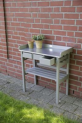 Esschert Design tuinwerktafel grijs cf29g