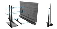 Cavus Tv en soundbar voet, 60° draaibare tv-standaard voor Sonos Arc soundbar & TV - tot 30 kg - thumbnail