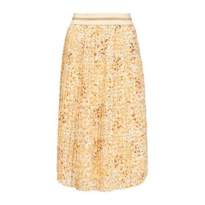 s.Oliver rok met all over print en glitters lichtgeel