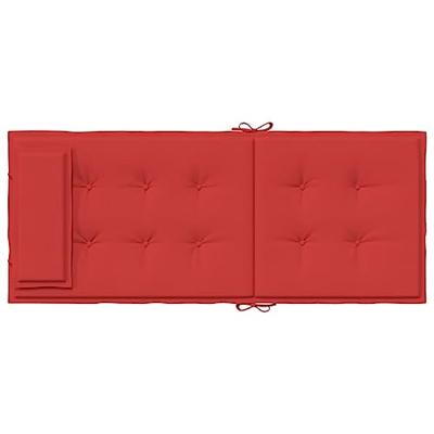 Stoelkussens 2 st hoge rug oxford stof rood