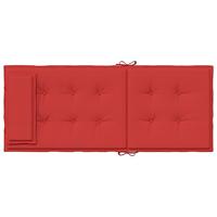 Stoelkussens 2 st hoge rug oxford stof rood - thumbnail