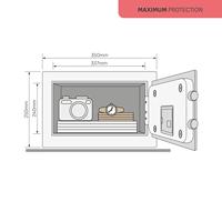 YALE -YSFM/250/EG1 - Biometrische kluis met hoge beveiliging (SKG-gecertificeerd) - huishoudelijk formaat H.25 x B.35 x D.30 cm (18 -6 L) - thumbnail
