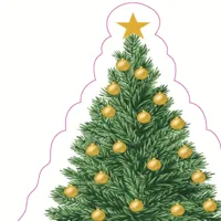 Duni dunisoft servet silhouette tree charm 33x33cm wit, groen 12 stuks - thumbnail