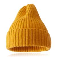 Grof gebreide Beanie Muts Geel - Ruim model - thumbnail