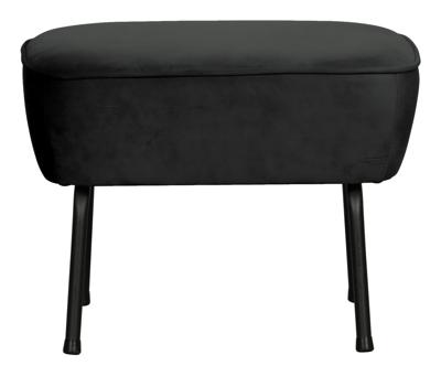 BePureHome Hocker 'Vogue' Velvet, kleur Zwart