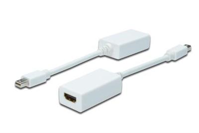 Digitus AK-340411-001-W DisplayPort / HDMI Adapter [1x Mini-DisplayPort stekker - 1x HDMI-bus] Wit 15.00 cm