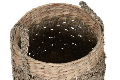 Decoratieve Mand Home ESPRIT Natuurlijk Zeegras Natuurlijke Vezel Tropisch (2 Onderdelen)