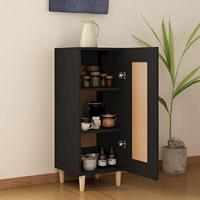 Dressoir 34,5x34x90 cm bewerkt hout zwart - thumbnail