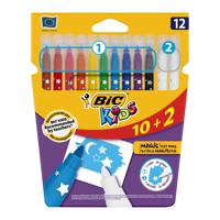 BIC kids kleuren & uitwissen, 10 + 2 gratis - thumbnail