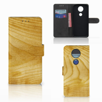 Motorola Moto E5 Plus Book Style Case Licht Hout - thumbnail