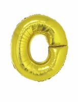 Folieballon Goud Letter &apos;O&apos; groot - thumbnail