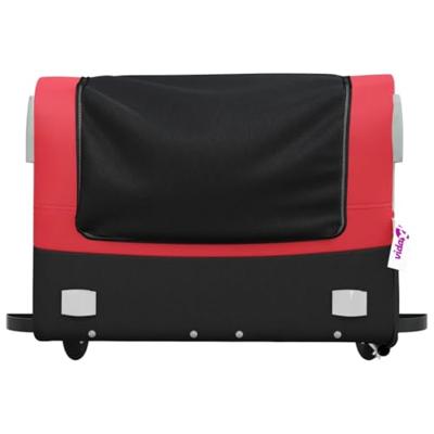 Fietstrailer 45 kg ijzer zwart en rood - thumbnail
