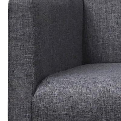 VidaXL Bank met gevoerde kussens stof rubberwood donkergrijs