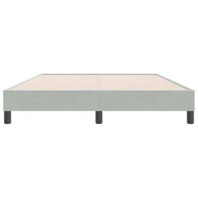 Boxspring zonder matras fluweel lichtgrijs 140x220 cm