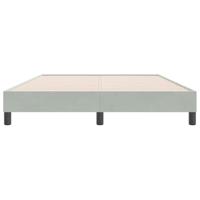 Boxspring zonder matras fluweel lichtgrijs 140x220 cm - thumbnail