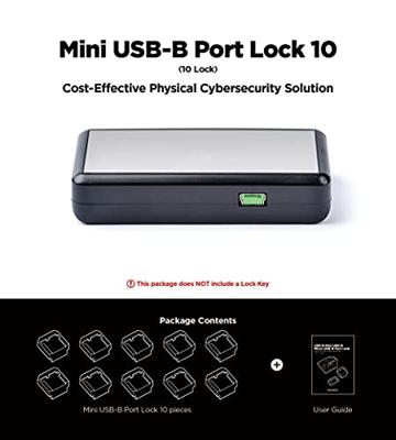 Smartkeeper UL04P1GN Mini-USB-B-poortslot Set van 10 stuks Groen Zonder sleutel