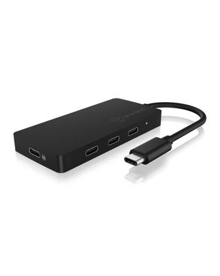 ICY BOX IB-HUB1429-CPD USB-C (USB 3.2 Gen 2) multiport hub 4 poorten Zwart ICY BOX IB-HUB1429-CPD USB-C (USB 3.2 Gen 2) multiport hub 4 poorten Zwart