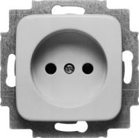 Busch-Jaeger wandcontactdoos 1-voudig zonder randaarde inbouw wit - thumbnail