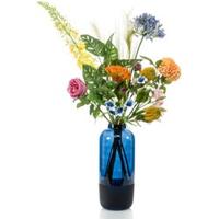 Zijdebloem boeket mix blauw/oranje/roze kunstplant excl. vaas Driesprong Collection - Driesprong collection - thumbnail