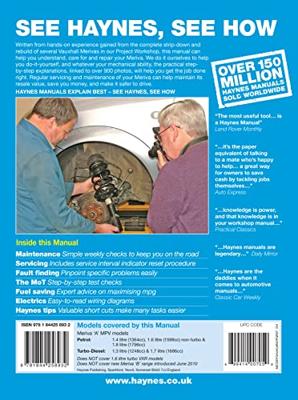 Haynes Werkplaatshandboek Vauxhall/Opel Meriva benzine & diesel (2003-Mei 2010) 4893