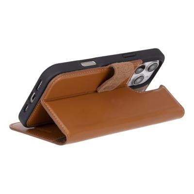 NorthLife iPhone 16 Pro Max - Leren Afneembare 2-in-1 bookcase telefoonhoes - Cognac NorthLife iPhone 16 Pro Max - Leren Afneembare 2-in-1 bookcase telefoonhoes - Cognac