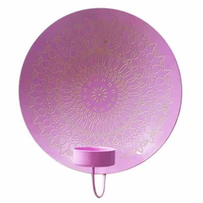 Ronde Metalen Muurdecoratie Mandala (Framboos) Ronde Metalen Muurdecoratie Mandala (Framboos)