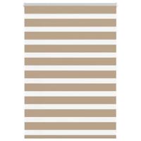 Zebra Blind 110x100 cm stofbreedte 105,9 cm polyester zandbruin - thumbnail