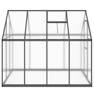 Tuinkas met basisframe 224x169x195 cm aluminium antracietkleur - thumbnail