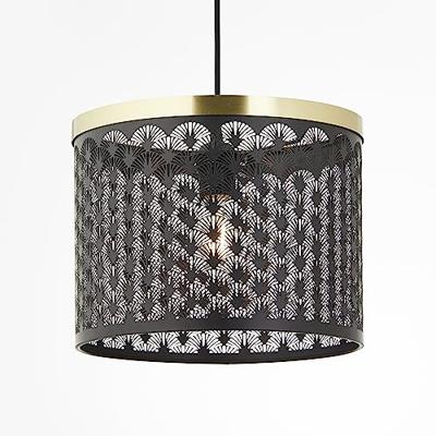 Brilliant Zwarte hanglampNeolia met goud - 99281/86