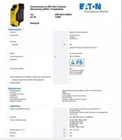 Eaton ESR5-NO-31-230VAC Veiligheidsrelais (b x h x d) 22.5 x 99 x 114.5 mm 1 stuk(s) - thumbnail