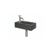 Fonteinset BWS Guilla 40x23x10.5 cm Natuursteen Rechts Zwart - thumbnail