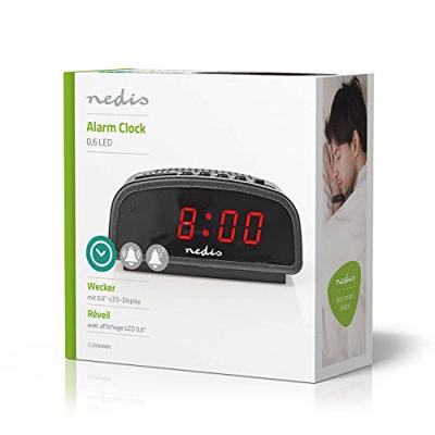 Nedis Digitale Bureau-Wekker | LED-Scherm | Snoozefunctie | Nee | Zwart | 1 stuks - CLDK008BK - CLDK008BK - thumbnail