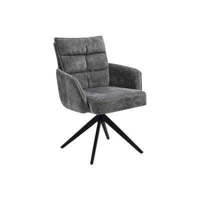 Tower Living Draaibare Eetkamerstoel 'Rosora' Chenille, kleur Grijs