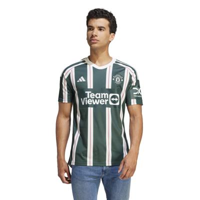 Manchester United Shirt Uit Senior 2023/2024 - Maat S - Kleur: WitGroen | Soccerfanshop
