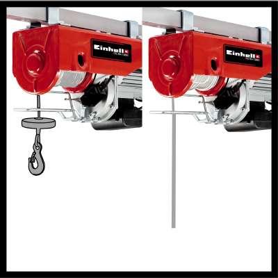 Einhell 2255160 Elektrische kabeltakel Draagkracht (met keerschijf) 999 kg Draagkracht (zonder keerschijf) 500 kg - thumbnail