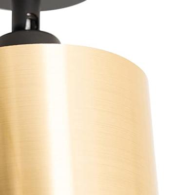 QAZQA Moderne spot zwart met goud - Lofty QAZQA Moderne spot zwart met goud - Lofty