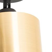 QAZQA Moderne spot zwart met goud - Lofty - thumbnail