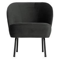 WOOOD Fauteuil 'Vogue' Velvet, kleur Zwart - thumbnail