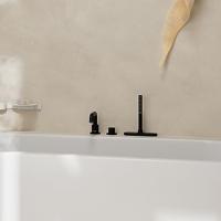 Hansgrohe Tecturis S 3-gats ééngreeps badrandmengkraan met sBox, mat zwart - thumbnail