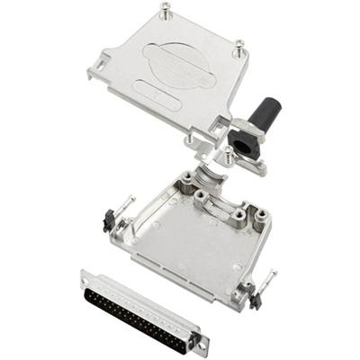 TRU COMPONENTS TCDTZF37DBPK 7709064 SUB-D mannelijke sokkelset 180 ° Aantal polen: 37 soldeervat 1 stk(s)