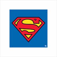 Kunstdruk Superman - Classic Logo 40x40cm - thumbnail