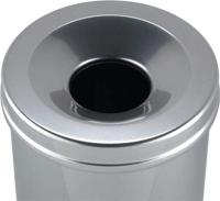 Durable SAFE rund 15 330523 Prullenbak 15 l (Ø x h) 260 mm x 357 mm Staal Zilver 1 stuk(s) - thumbnail